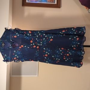 Floral navy blue dress